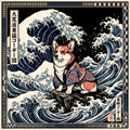 Ukiyo-e Great Wave Corgi Tee - Premium Corgi Gifts
