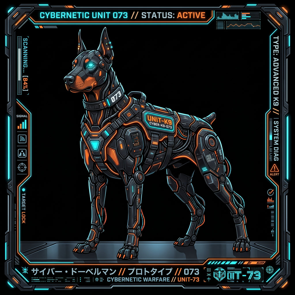 Cyberpunk Techwear Doberman Shirt - Premium Unisex Graphic Tee