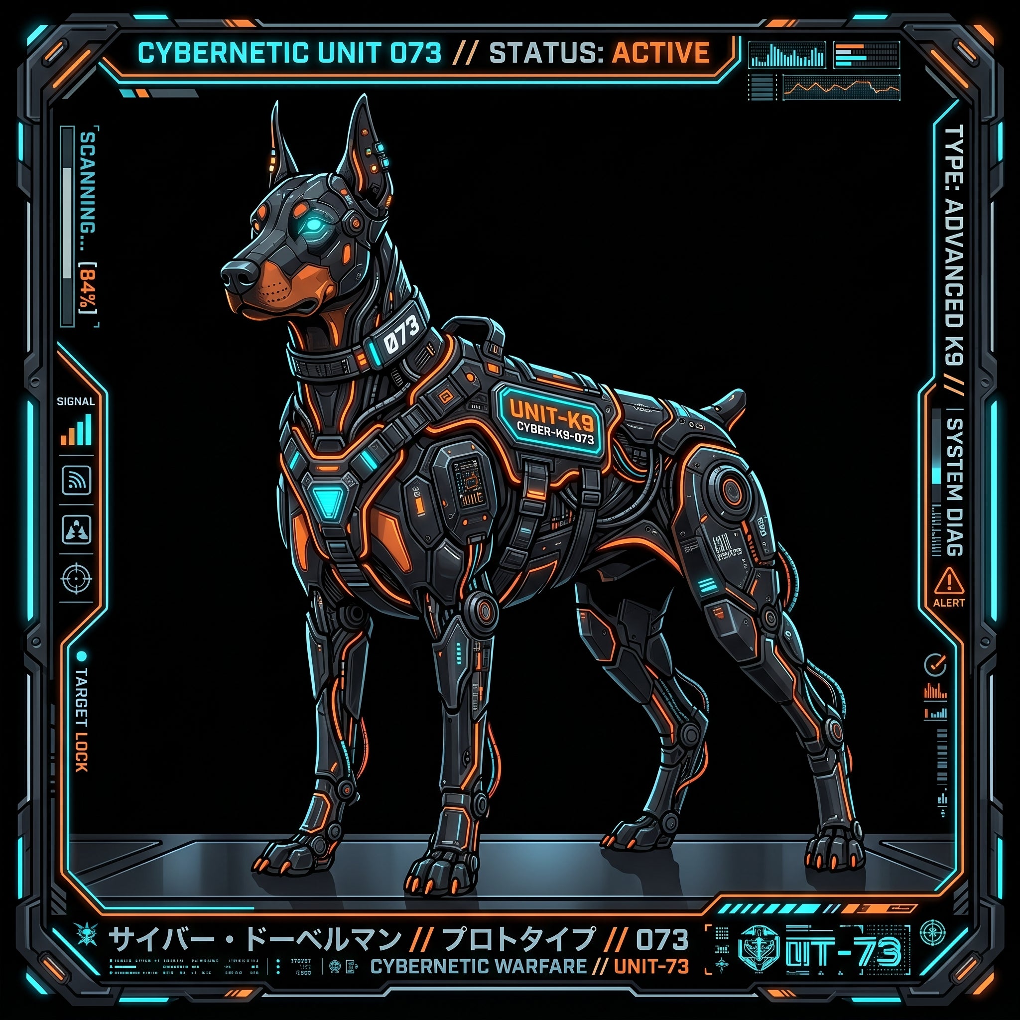 Cyberpunk Techwear Doberman Shirt - Premium Unisex Graphic Tee
