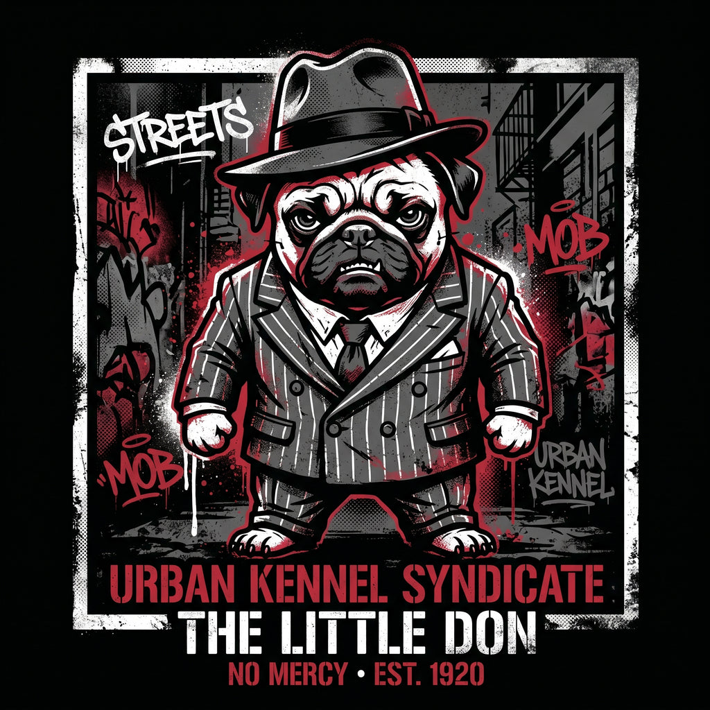 Mafia Pug Boss Tee - Premium Funny Graphic T Shirts