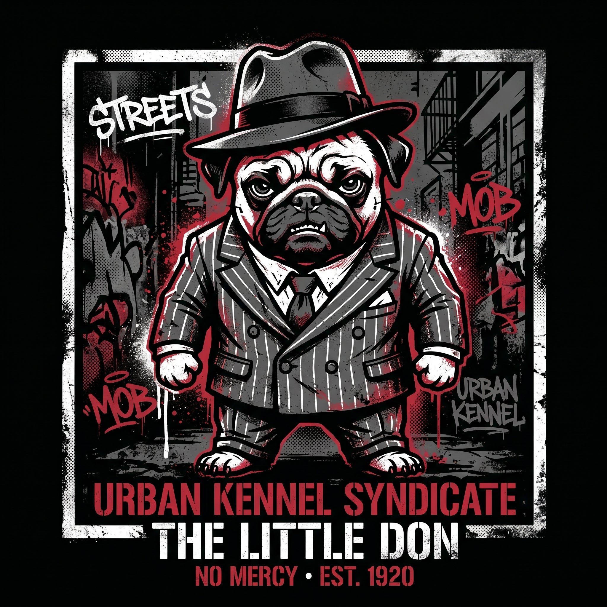 Mafia Pug Boss Tee - Premium Funny Graphic T Shirts