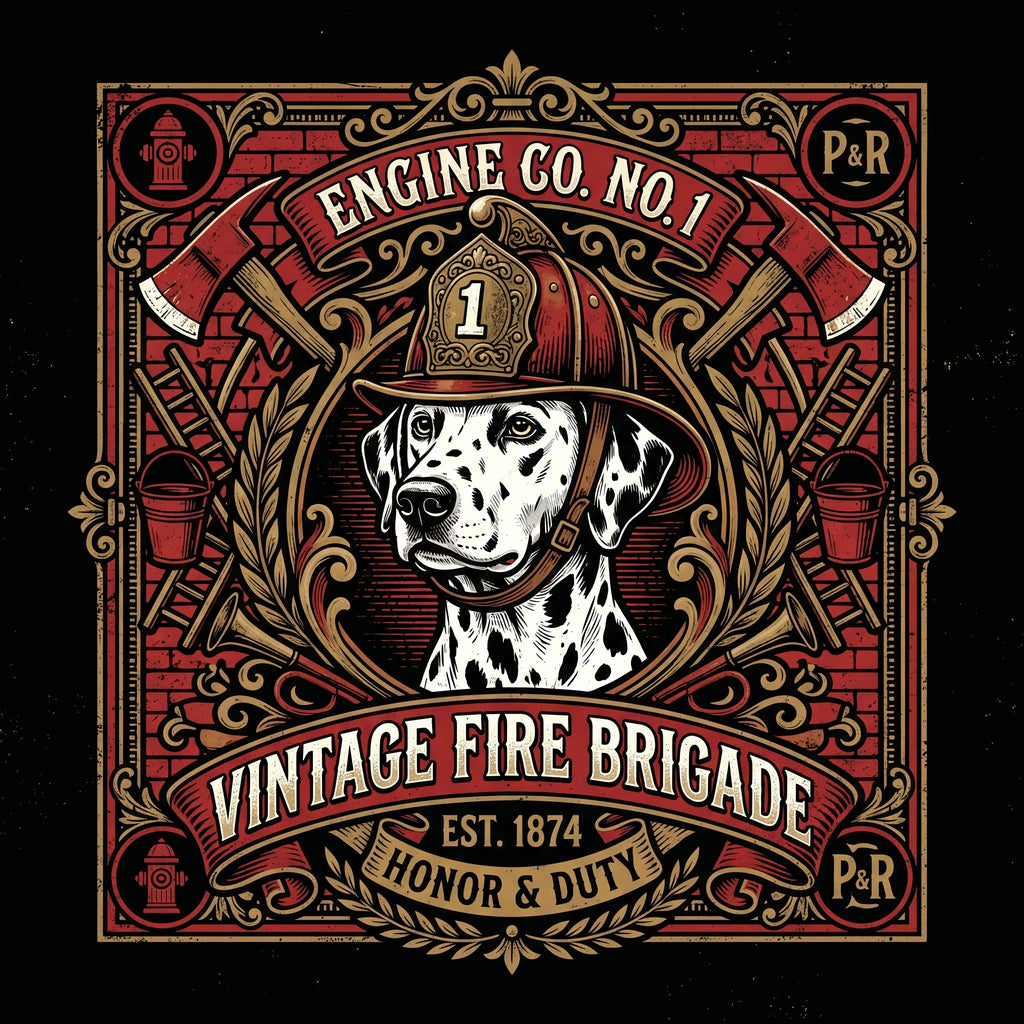 Vintage Fire Brigade Dalmatian Shirt - Premium Unisex Heritage Tee